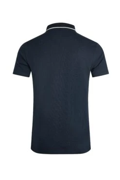 Powell Organic Cotton Textured Polo Shirt Navy -Everyday Luxe 122160