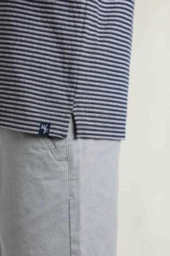 Virgil Organic Cotton Striped Polo Shirt Navy 15 Virgil Organic Cotton Striped Polo Shirt Navy -Everyday Luxe 122260