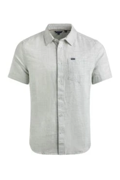 Washton Textured Short Sleeve Shirt Army Green -Everyday Luxe 122362