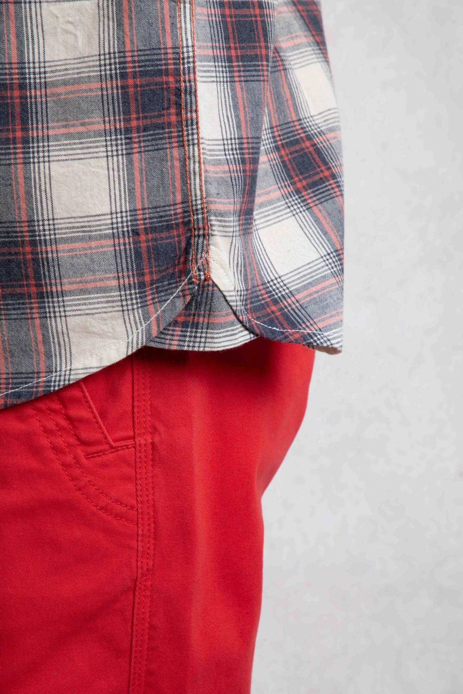 Angeles Vintage Wash Short Sleeve Check Shirt Dusty White 10 Angeles Vintage Wash Short Sleeve Check Shirt Dusty White - Image 8