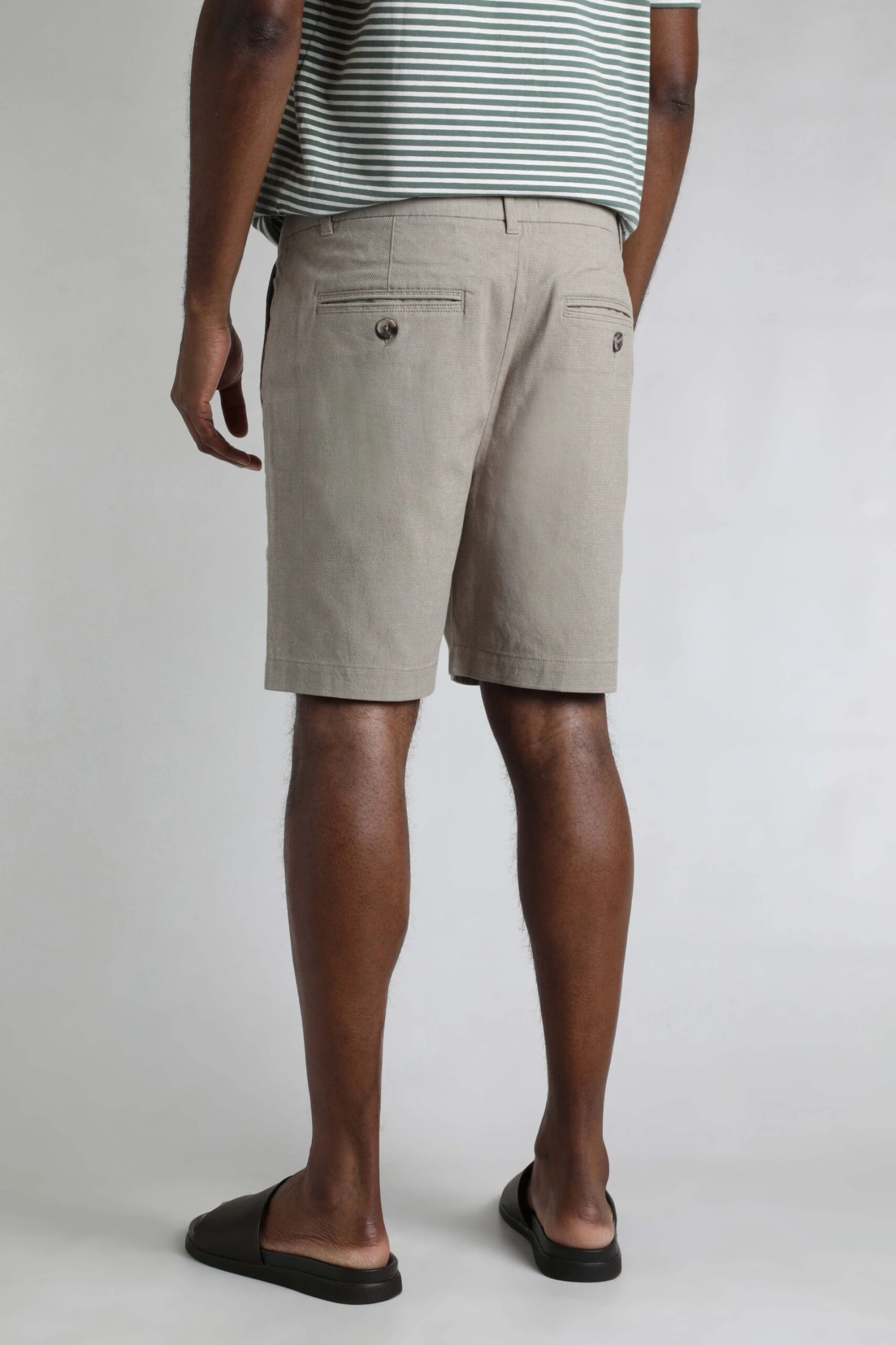 Charleston Textured Chino Shorts Stone 5 Charleston Textured Chino Shorts Stone - Image 3