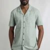 Wooster Crepe Knit Shirt Limestone -Everyday Luxe 123407
