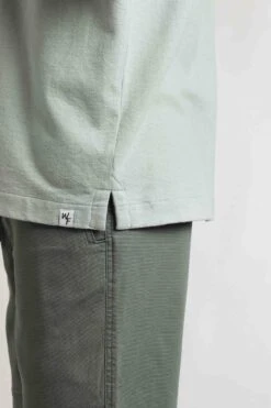 Wooster Crepe Knit Shirt Limestone -Everyday Luxe 123413