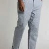 Charleigh Textured Chino Trousers Denim Blue