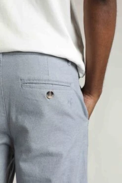 Charleigh Textured Chino Trousers Denim Blue -Everyday Luxe 123567