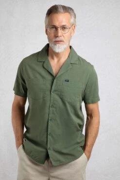 Maxwell Seersucker Shirt Army Green