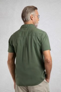 Maxwell Seersucker Shirt Army Green -Everyday Luxe 123737