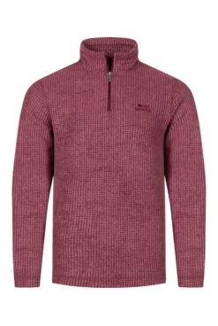 Boston Eco 1/4 Zip Grid Fleece Garnet