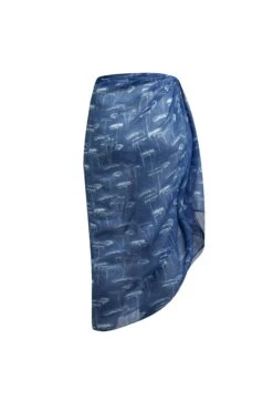 Kiera Recycled Polyester Sarong Scarf Ensign Blue -Everyday Luxe 123975