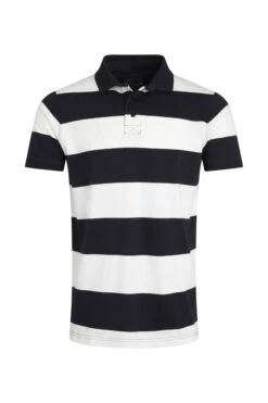 Ronald Organic Cotton Striped Polo Shirt Navy 10 Ronald Organic Cotton Striped Polo Shirt Navy -Everyday Luxe 123995