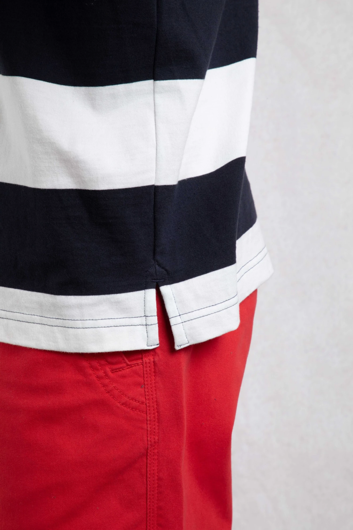 Ronald Organic Cotton Striped Polo Shirt Navy 9 Ronald Organic Cotton Striped Polo Shirt Navy - Image 7