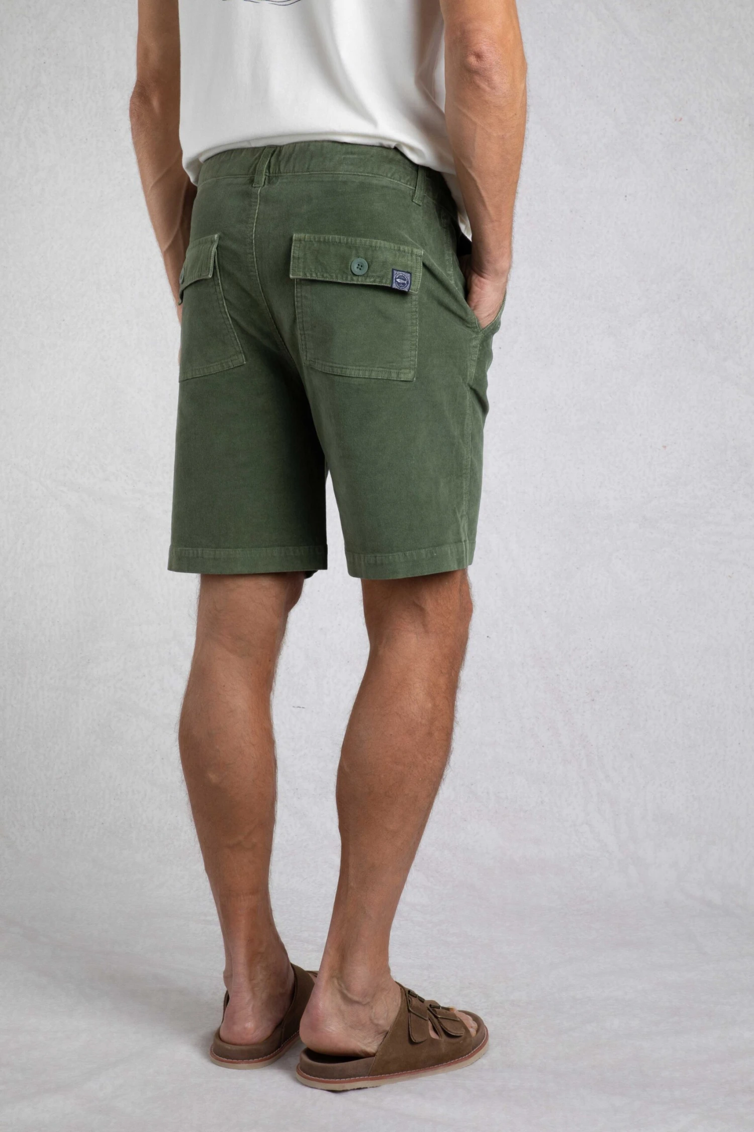 Munro Cord Shorts Army Green 5 Munro Cord Shorts Army Green - Image 3