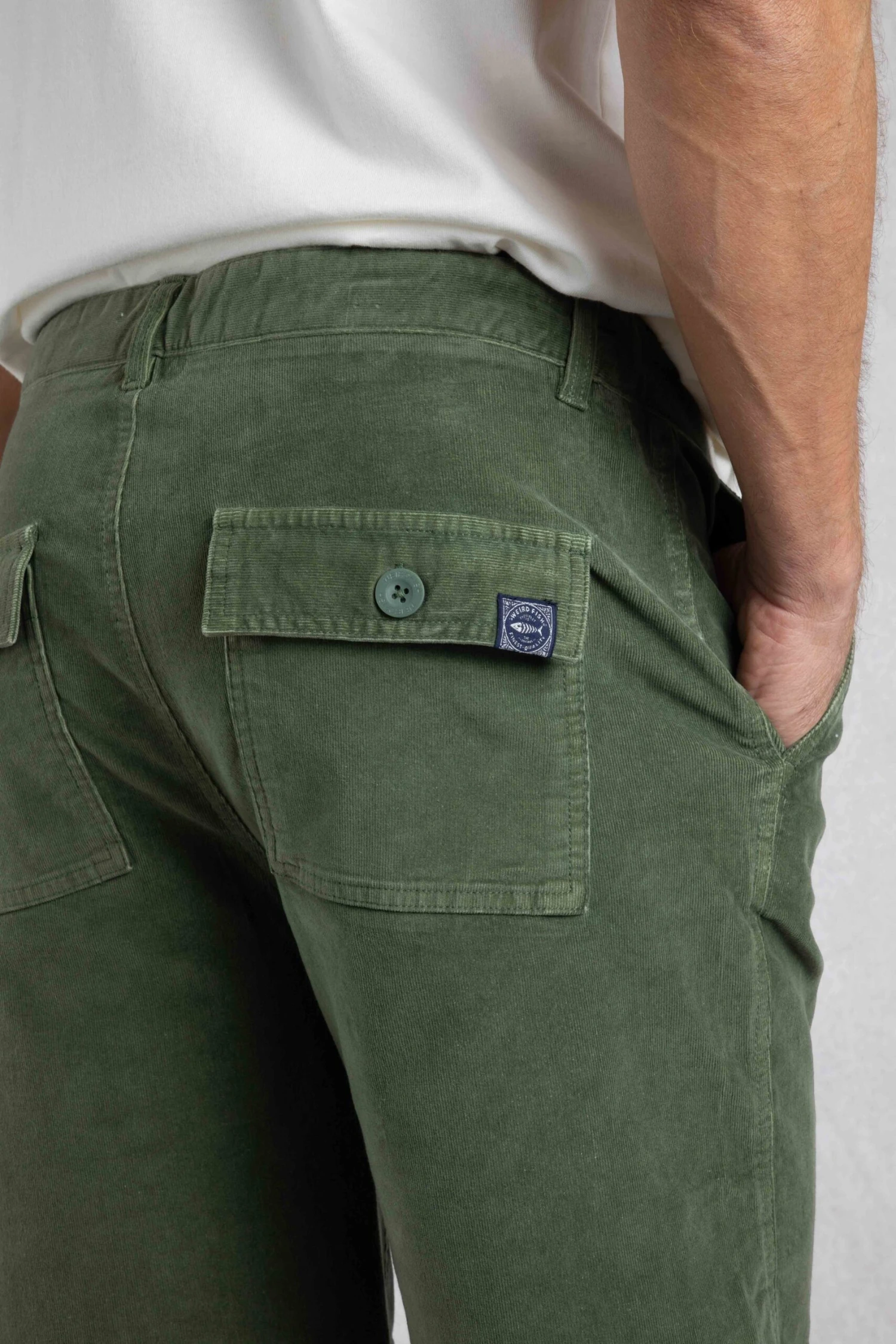 Munro Cord Shorts Army Green 9 Munro Cord Shorts Army Green - Image 7