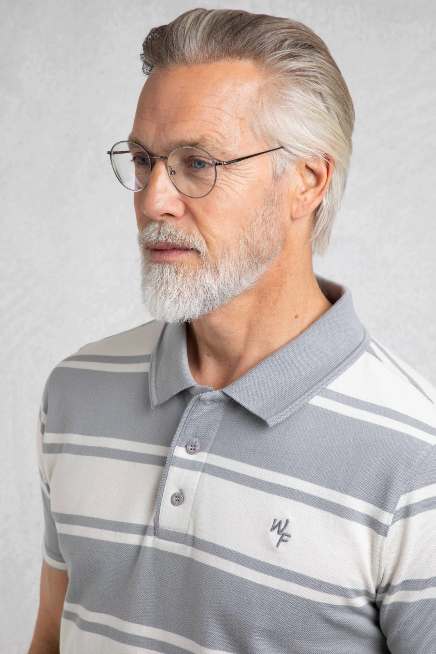 Henry Striped Pique Polo Shirt Limestone 7 Henry Striped Pique Polo Shirt Limestone - Image 5