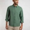 Shaun Linen Rich Long Sleeve Shirt Army Green