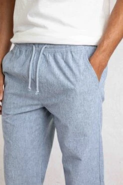 Danny Lightweight Summer Denim Trousers Denim -Everyday Luxe 124712