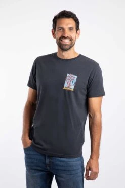 Red Sparrows Back Print Artist T-Shirt Navy -Everyday Luxe 124869