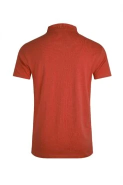 Miles Pique Polo Shirt Burnt Henna -Everyday Luxe 125311