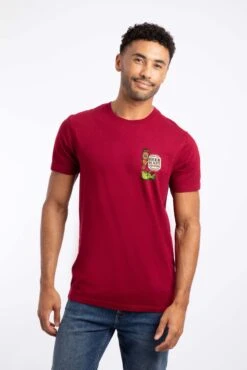 Beer Offisher Back Print Artist T-Shirt Garnet -Everyday Luxe 125380