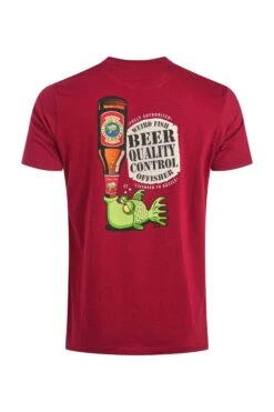 Beer Offisher Back Print Artist T-Shirt Garnet -Everyday Luxe 125383