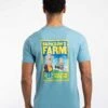 Barkson's Farm Back Print Artist T-Shirt Smoked Blue