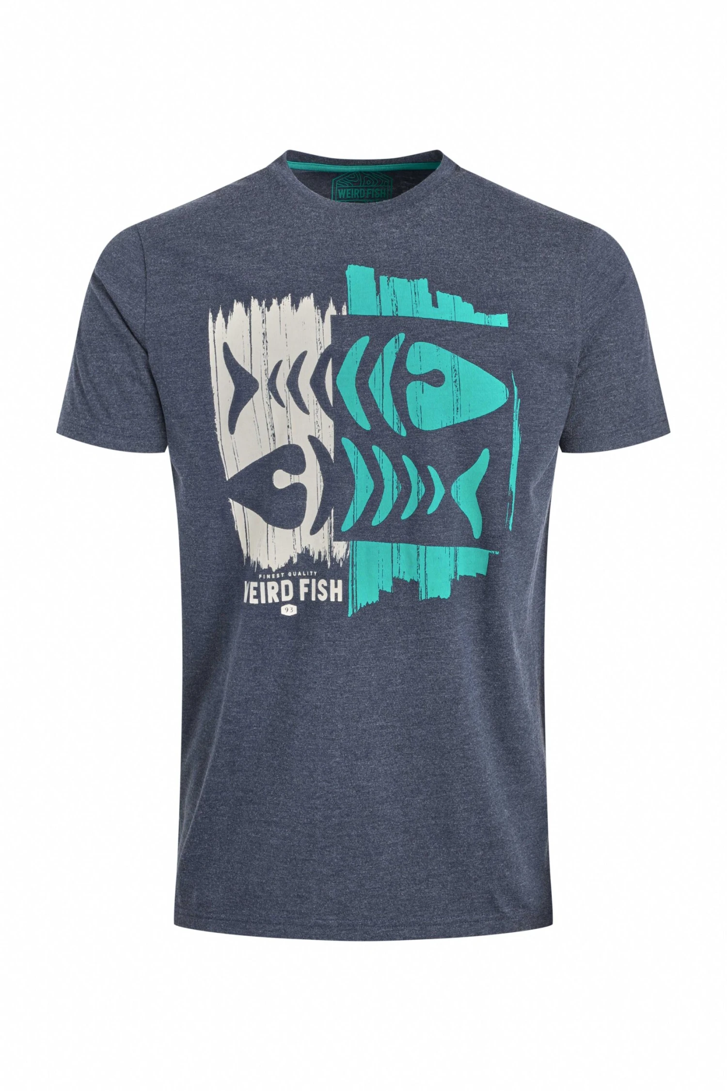 Double Fish Front Print Graphic T-Shirt Navy 4 Double Fish Front Print Graphic T-Shirt Navy - Image 2