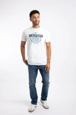 Heritage Surf Front Print Graphic T-Shirt Dusty White -Everyday Luxe 125506