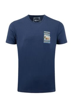 Only Fowls And Hawkses Back Print Artist T-Shirt Dark Blue -Everyday Luxe 125584