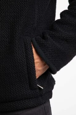 Berhan Full Zip Lined Eco Macaroni Sweatshirt Black 19 Berhan Full Zip Lined Eco Macaroni Sweatshirt Black -Everyday Luxe 125954