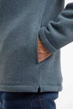 Stowe Eco 1/4 Zip Soft Knit Fleece Dusty Blue -Everyday Luxe 125955