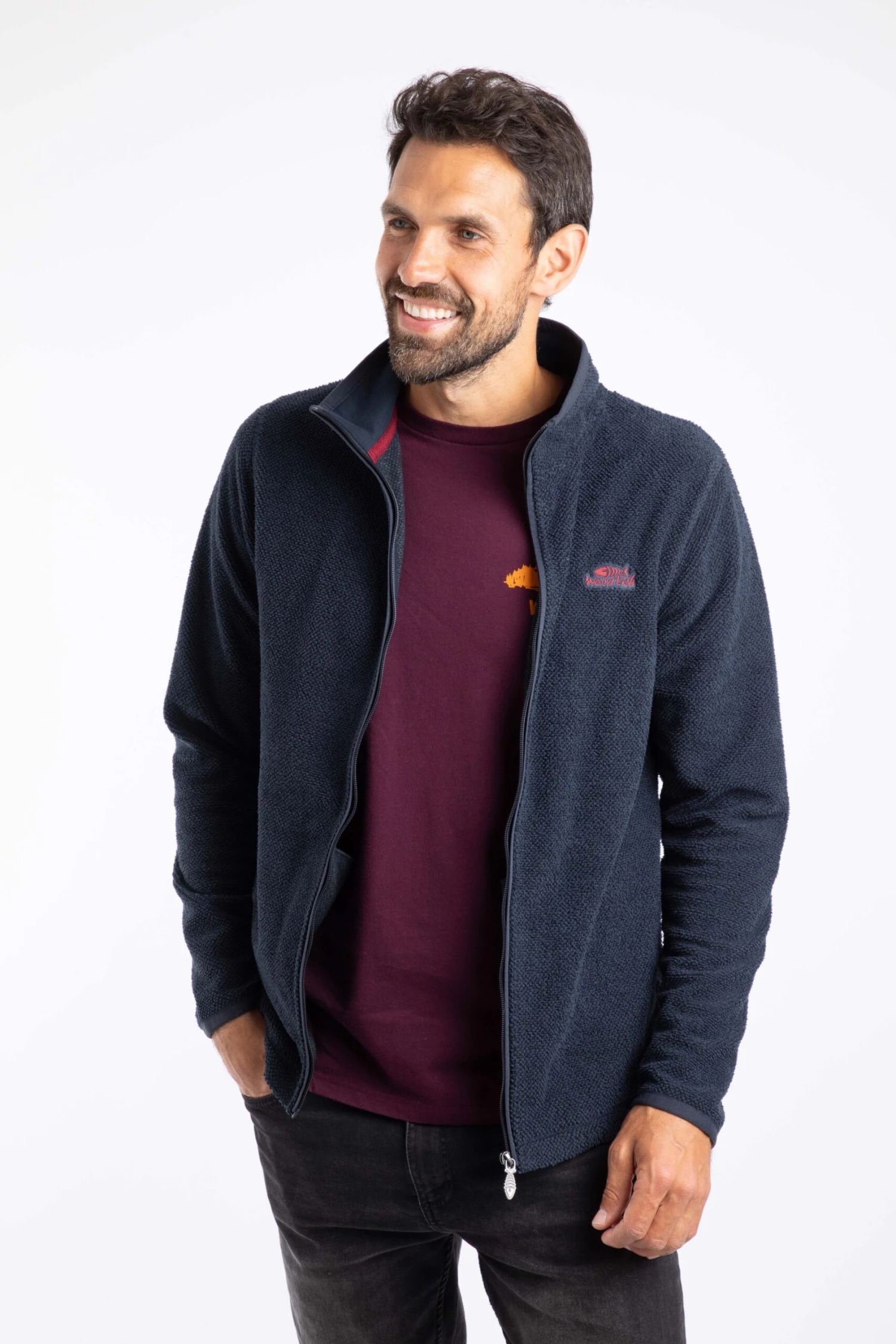 Merrill Full Zip Textured Fleece Midnight 4 Merrill Full Zip Textured Fleece Midnight - Image 2
