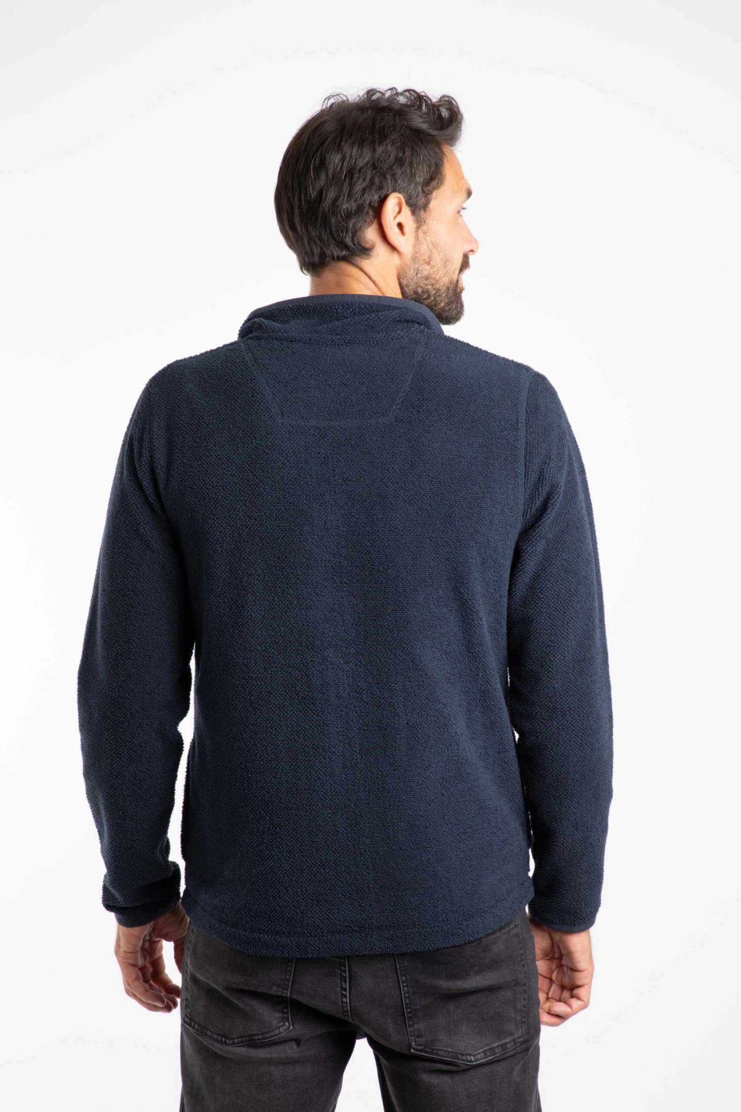 Merrill Full Zip Textured Fleece Midnight 6 Merrill Full Zip Textured Fleece Midnight - Image 4