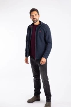 Merrill Full Zip Textured Fleece Midnight 14 Merrill Full Zip Textured Fleece Midnight -Everyday Luxe 126191