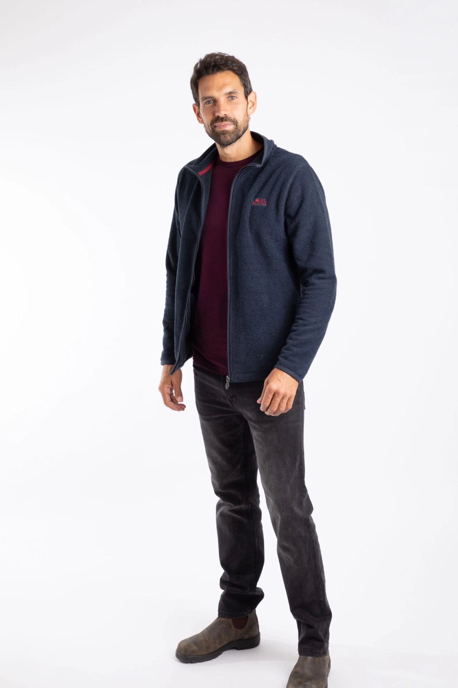 Merrill Full Zip Textured Fleece Midnight 7 Merrill Full Zip Textured Fleece Midnight - Image 5