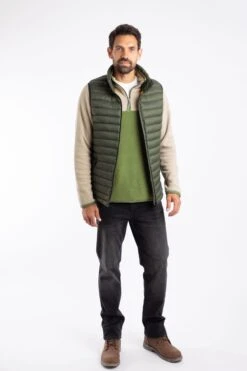 Langtree Lightweight Showerproof Padded Gilet Deep Lichen Green -Everyday Luxe 126215