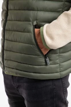 Langtree Lightweight Showerproof Padded Gilet Deep Lichen Green -Everyday Luxe 126218
