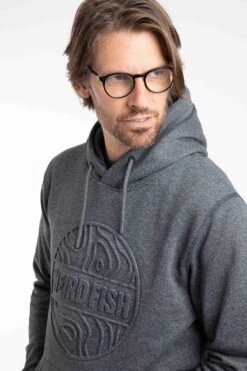 Perranporth Embossed Grindle Hoodie Black -Everyday Luxe 126568