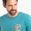 Fawlty Trouters Back Print Artist T-Shirt Deep Teal -Everyday Luxe 126628