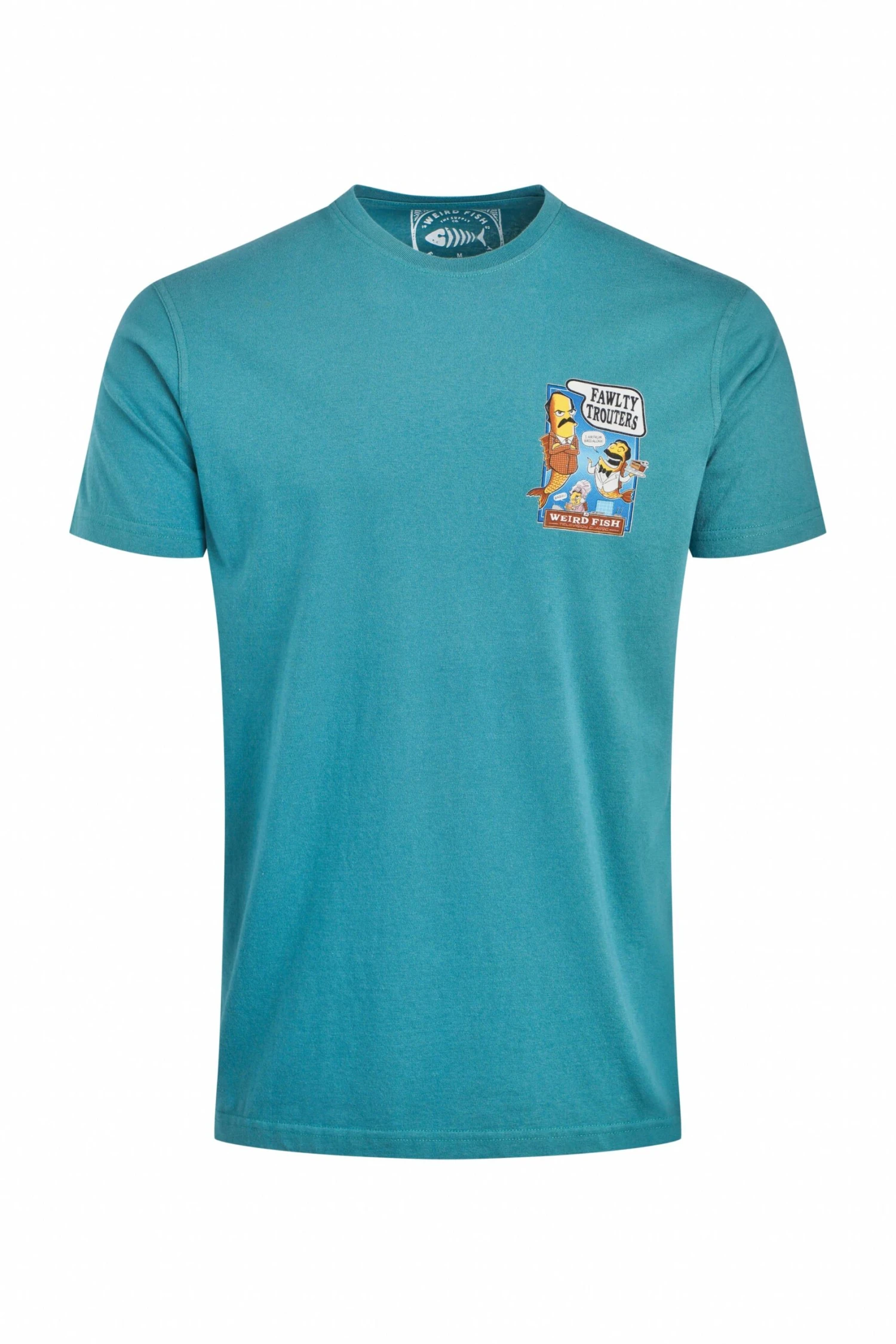 Fawlty Trouters Back Print Artist T-Shirt Deep Teal 4 Fawlty Trouters Back Print Artist T-Shirt Deep Teal - Image 2