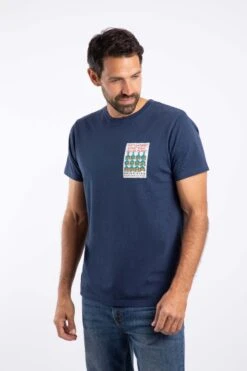 Hey Teacher Back Print Artist T-Shirt Dark Blue -Everyday Luxe 126727