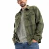 Darrow Printed Fleece Shirt Winter Green -Everyday Luxe 126963