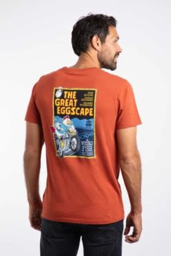 The Great Eggscape Back Print Artist T-Shirt Rust Leaves 10 The Great Eggscape Back Print Artist T-Shirt Rust Leaves -Everyday Luxe 127073