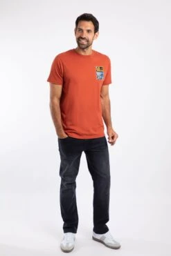 The Great Eggscape Back Print Artist T-Shirt Rust Leaves 11 The Great Eggscape Back Print Artist T-Shirt Rust Leaves -Everyday Luxe 127074