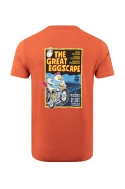 The Great Eggscape Back Print Artist T-Shirt Rust Leaves 13 The Great Eggscape Back Print Artist T-Shirt Rust Leaves -Everyday Luxe 127076