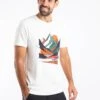 Aspect Mountains Front Print Graphic T-Shirt Dusty White 1 Aspect Mountains Front Print Graphic T-Shirt Dusty White -Everyday Luxe 127156