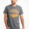 Explorer Front Print Graphic T-Shirt Iron Stone 2 Explorer Front Print Graphic T-Shirt Iron Stone -Everyday Luxe 127170