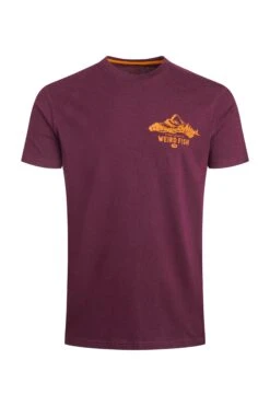 Mountain Valley Back Print Graphic T-Shirt Aubergine -Everyday Luxe 127199