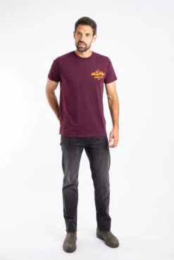 Mountain Valley Back Print Graphic T-Shirt Aubergine -Everyday Luxe 127201