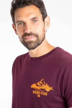 Mountain Valley Back Print Graphic T-Shirt Aubergine -Everyday Luxe 127202