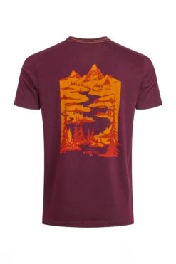 Mountain Valley Back Print Graphic T-Shirt Aubergine -Everyday Luxe 127203